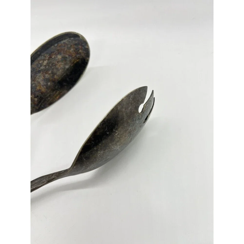 Silver Plated Scissor Style Salad Tongs - N. Bloom And Sons - England